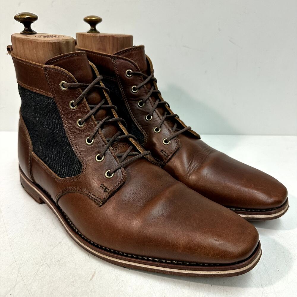 VGUC Rancourt & Co. x Helm Sam Boot Ray-Ray Horween Cone Denim Maine USA 11 D